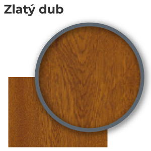 Plastové okno 500x500 mm pravé konfigurace zlatý dub